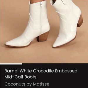 Coconuts by Matisse White Embossed Boots